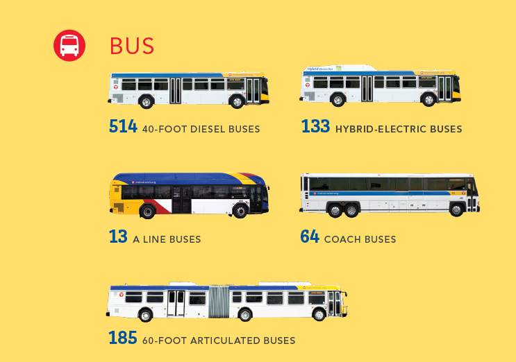 Graphic of bus fleet by numbers