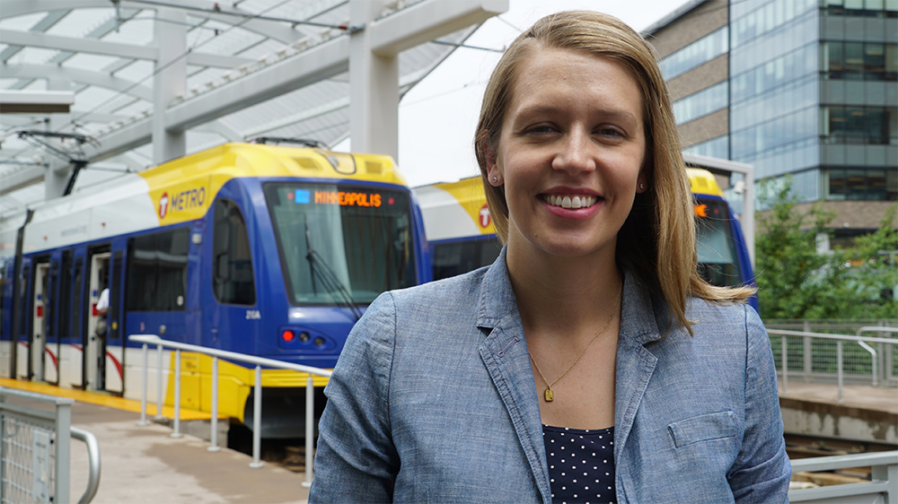 Joan Hollick, Interim Director-New Starts Projects, at Target Field Station in Minneapolis. Joan Hollick, Interim Director-New Starts Projects, at Target Field Station in Minneapolis.