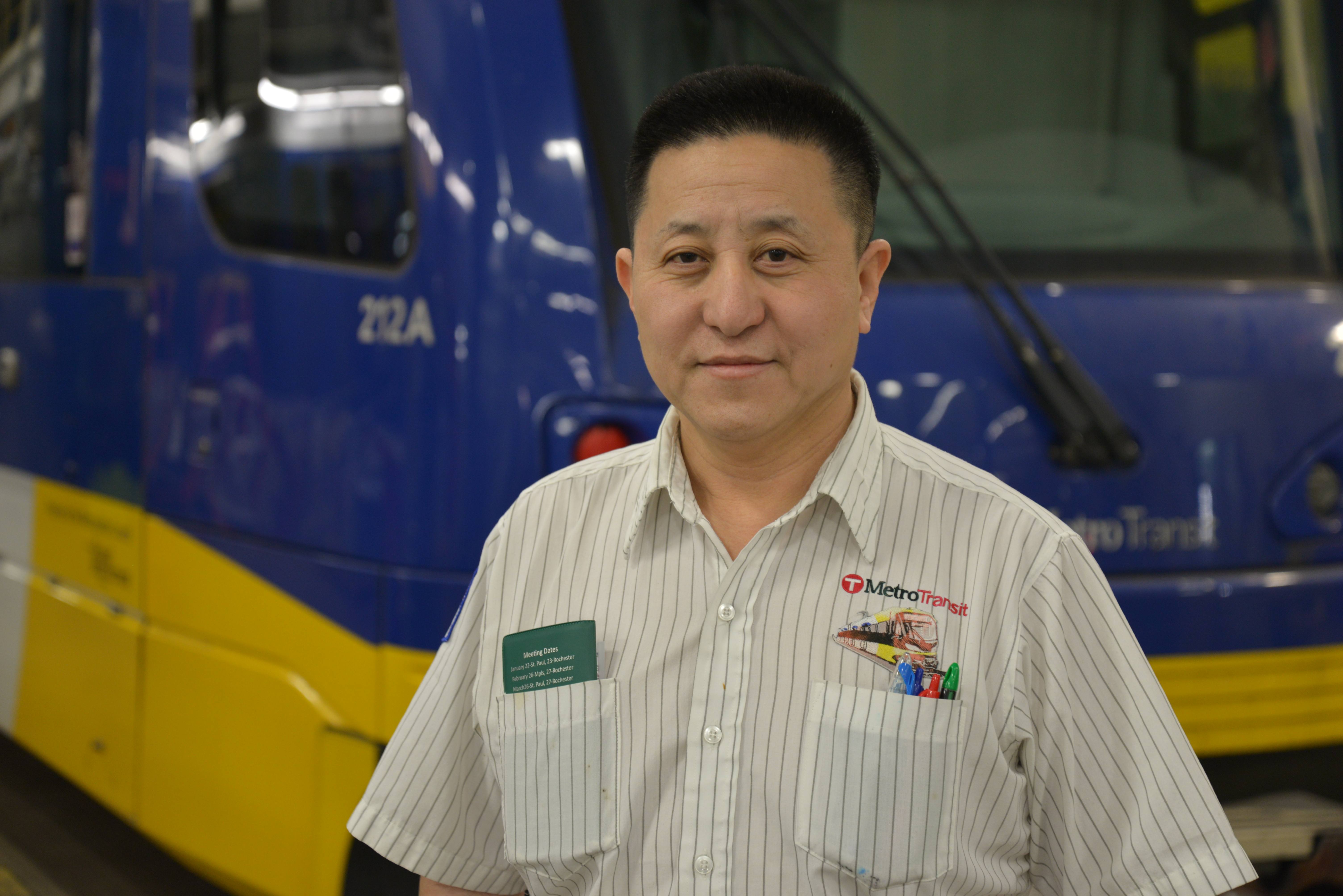 Train Operator Lobsang Choephel. Train Operator Lobsang Choephel.